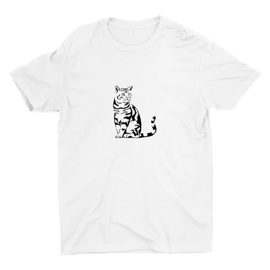 Kitten Sticker  Cotton Tee