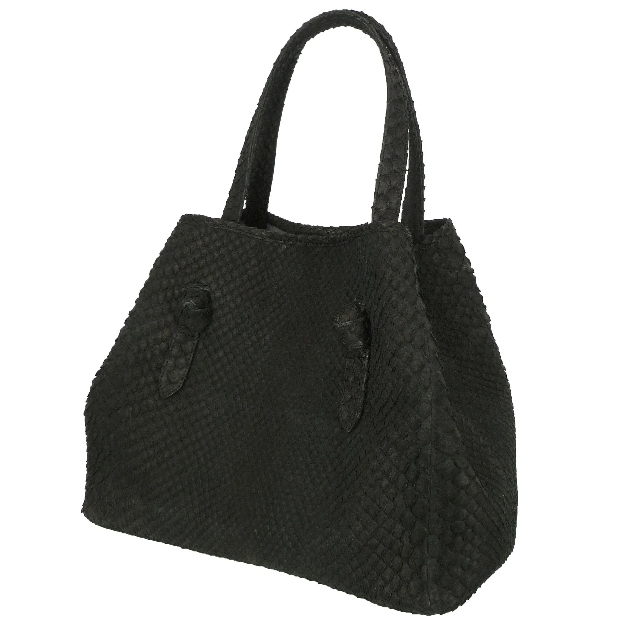 Knotted Tote in Snakeskin