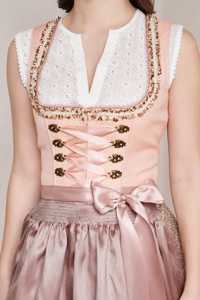 Krüger Mini Dirndl 2pcs. 50cm "Leonita" Pink