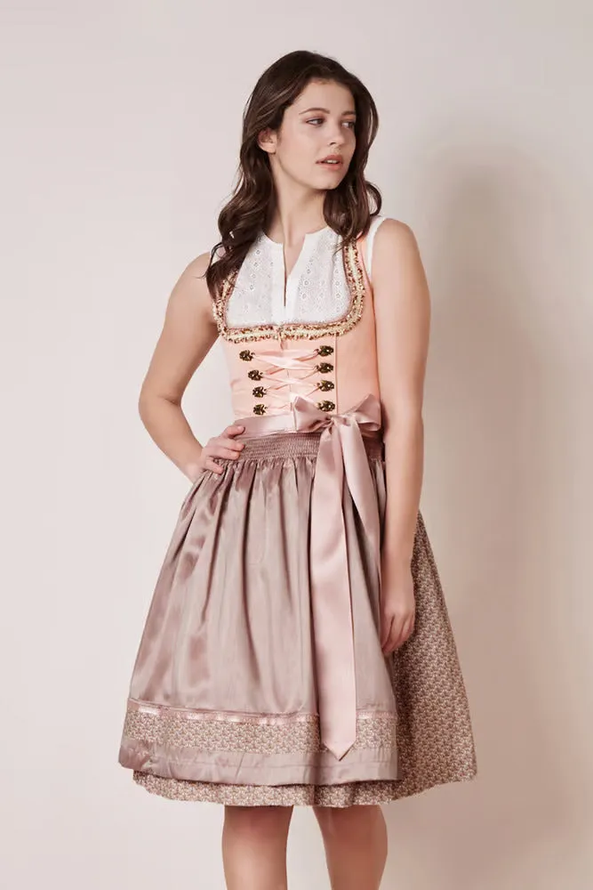 Krüger Mini Dirndl 2pcs. 50cm "Leonita" Pink