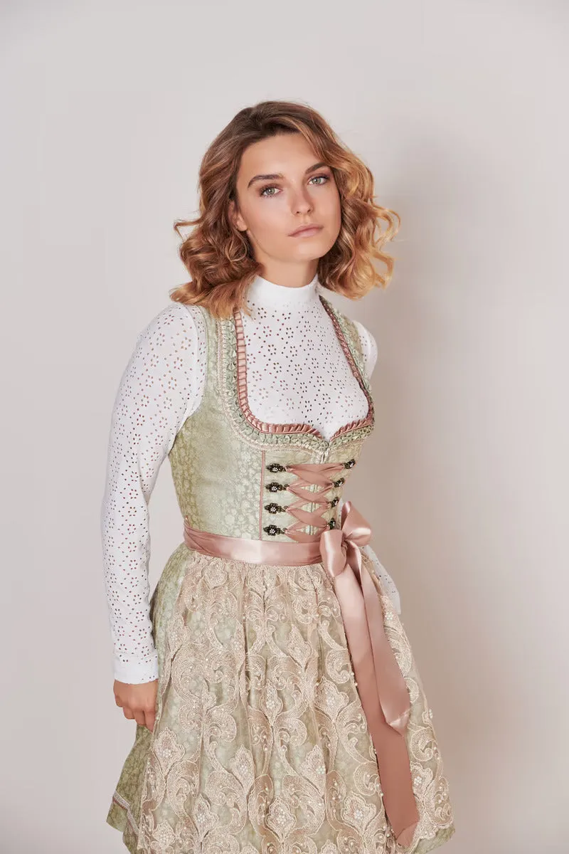 Kruger Mini Dirndl 2pcs. 50cm "Edina" green