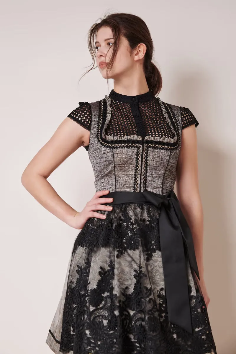 Kruger Mini Dirndl 2pcs. 50cm "Loreen" black (40)