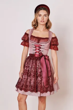 Kruger Mini Dirndl 2pcs. 50cm "Marica" red