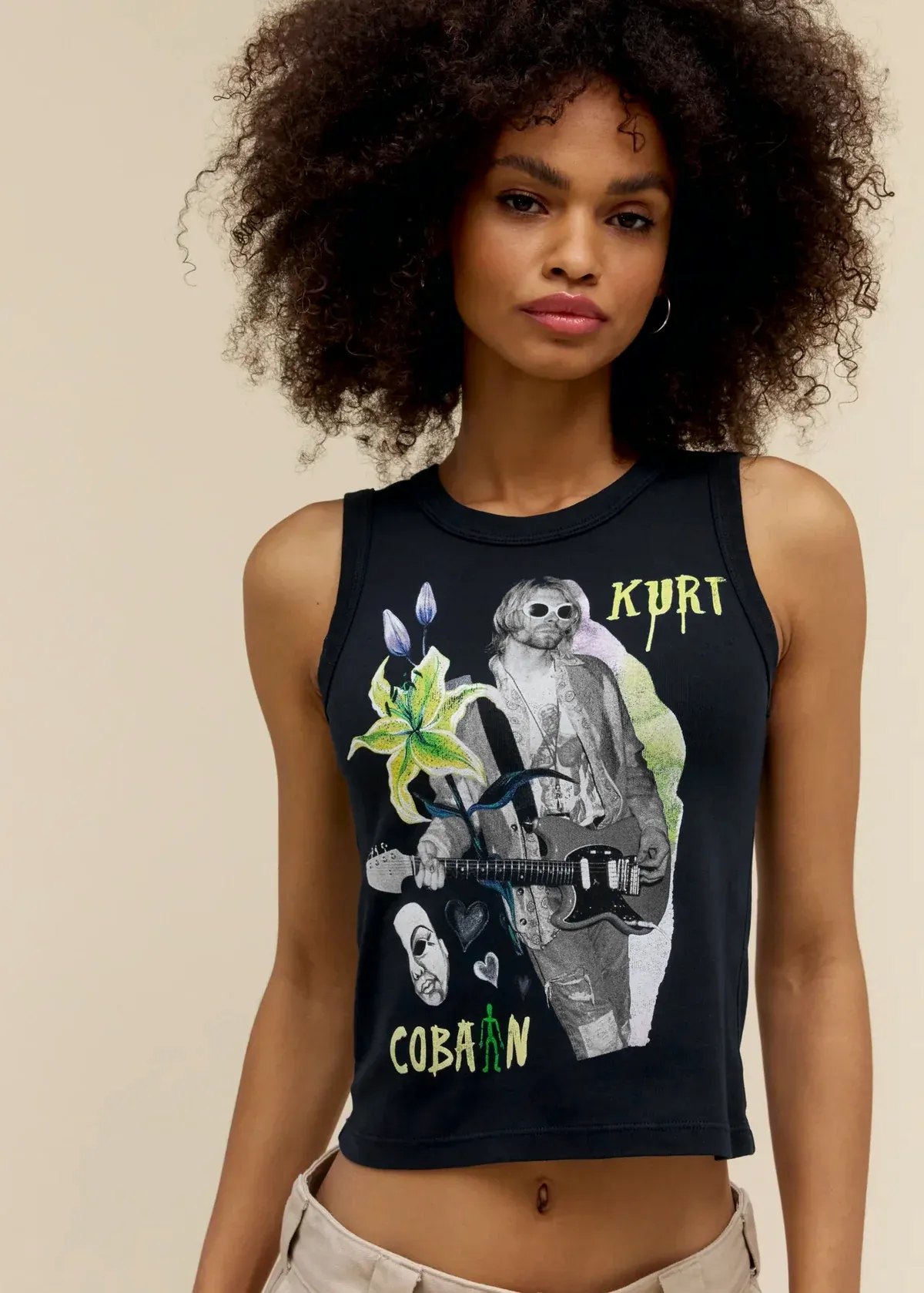 Kurt Cobain Lily Shrunken Tank