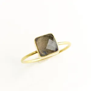 Labradorite Square Stacking Ring