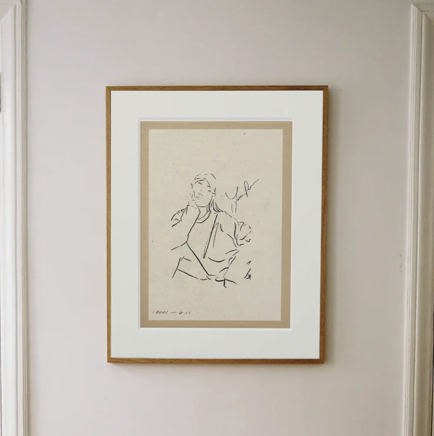 Lady II Matted Fine Art Print