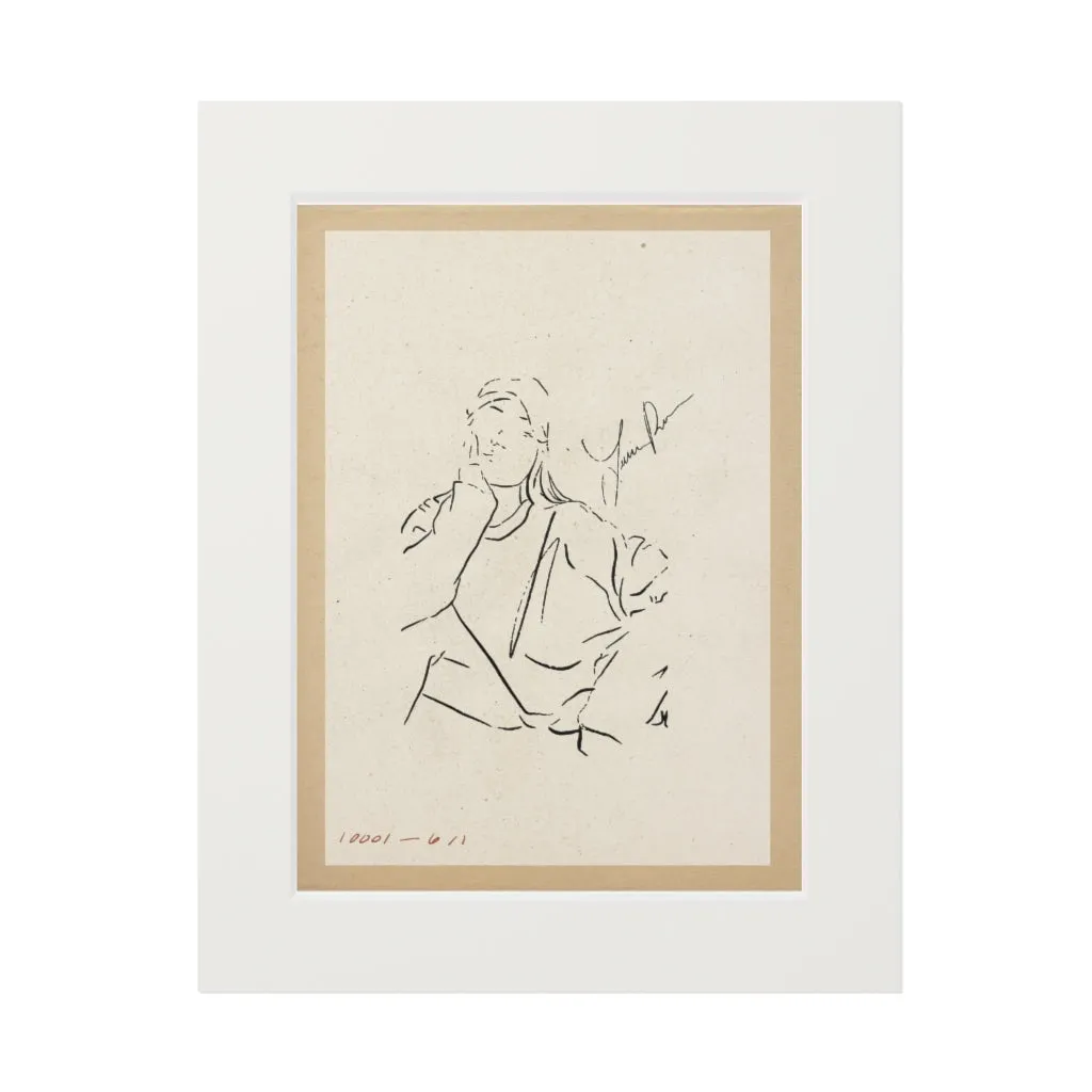 Lady II Matted Fine Art Print