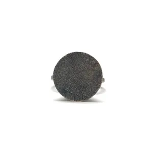 Large Circle Cone Silver Ring