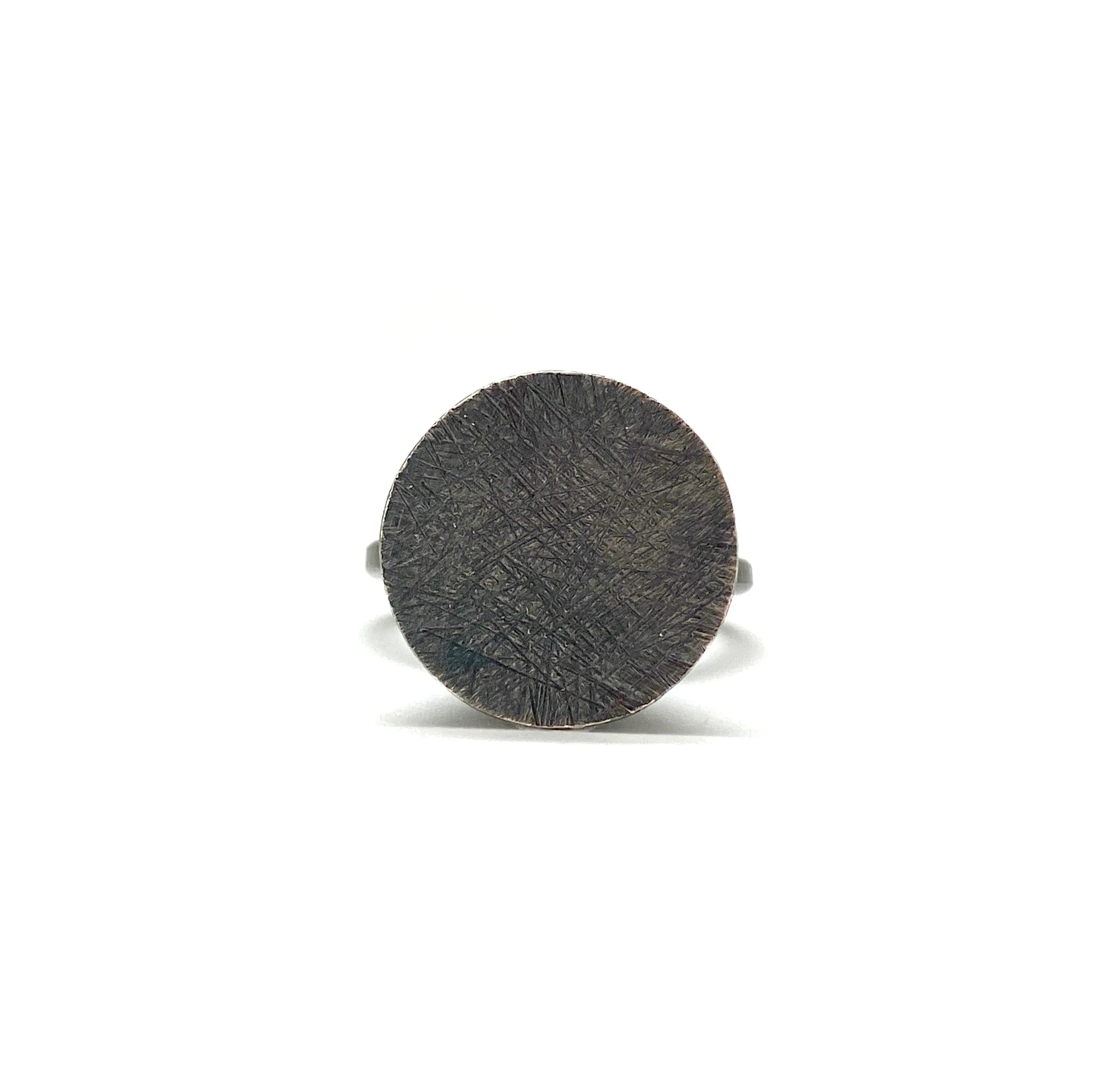 Large Circle Cone Silver Ring