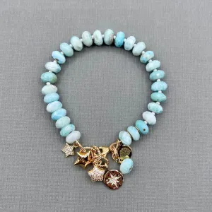 Larimar Star Charm Bracelet