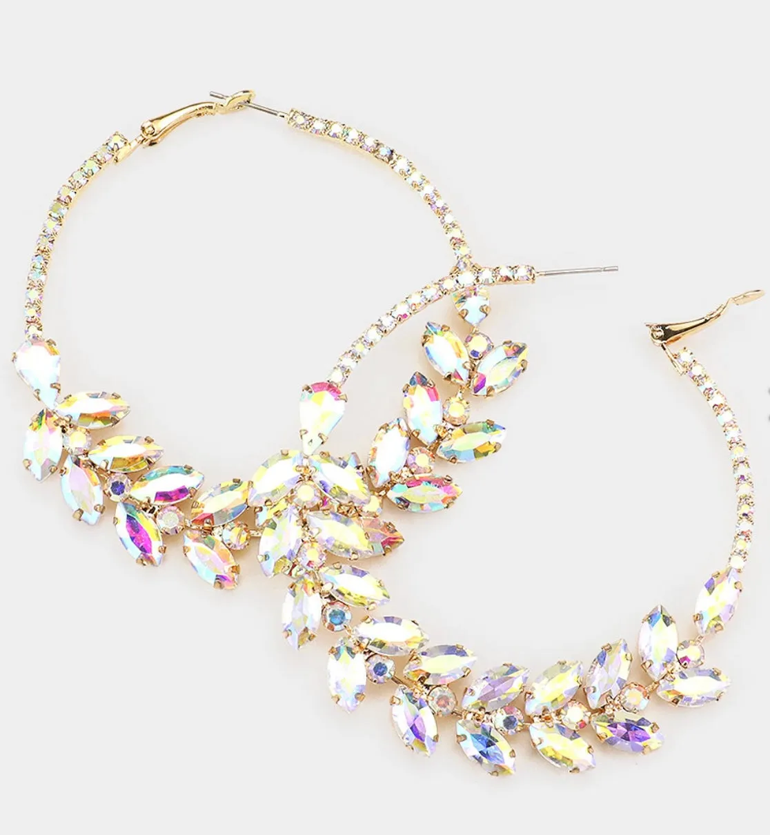 LEAF HOOP EARRINGS