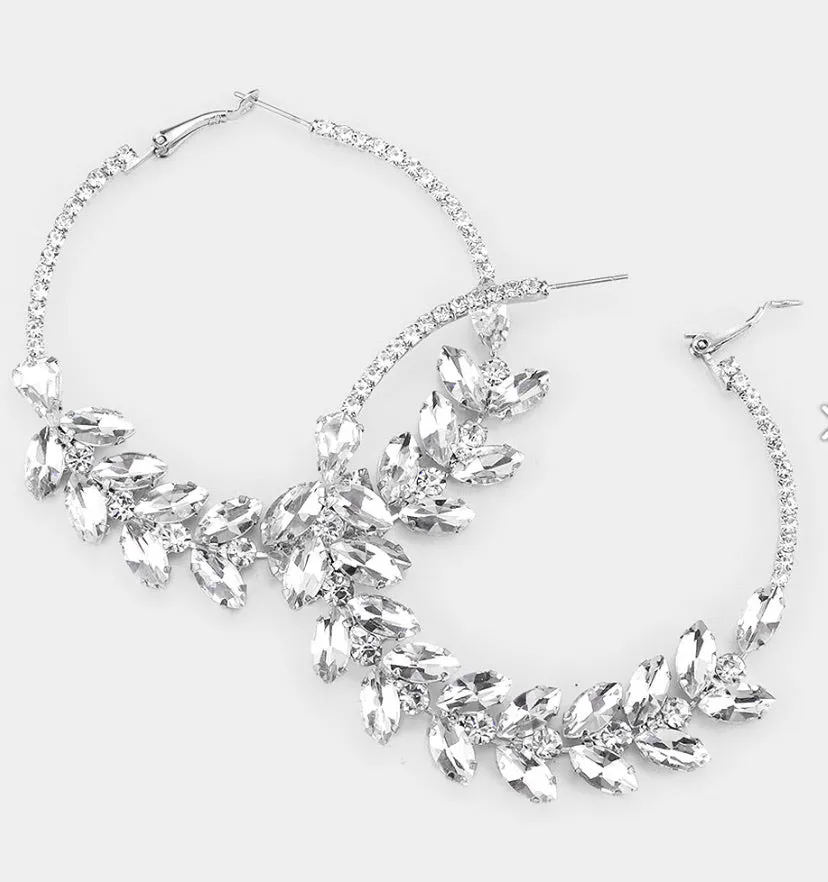 LEAF HOOP EARRINGS