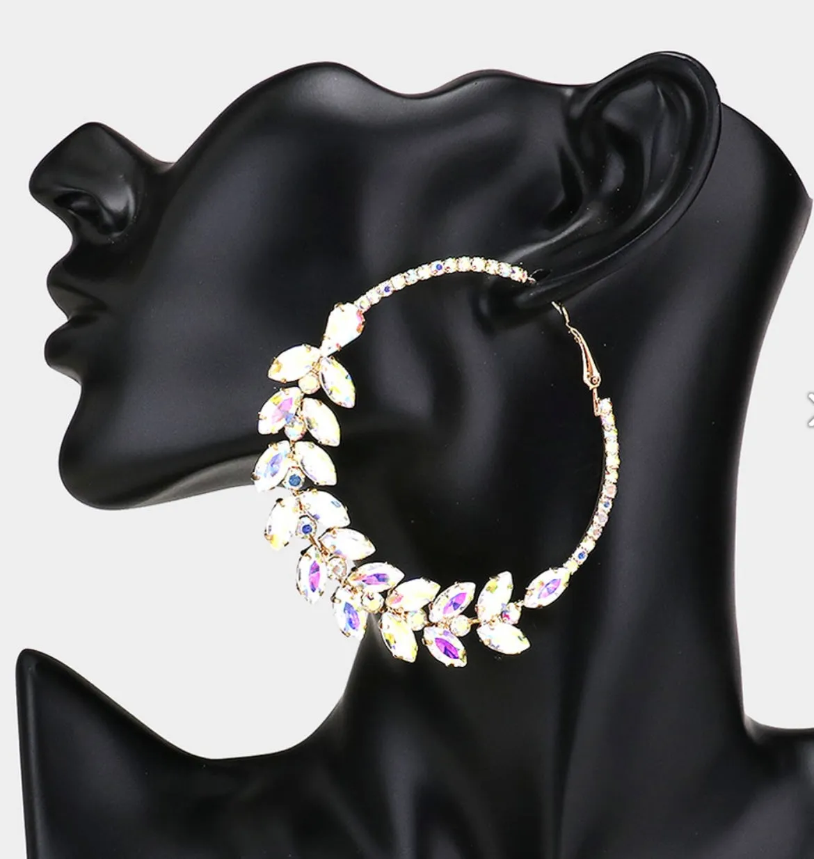 LEAF HOOP EARRINGS