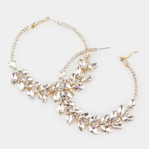 LEAF HOOP EARRINGS
