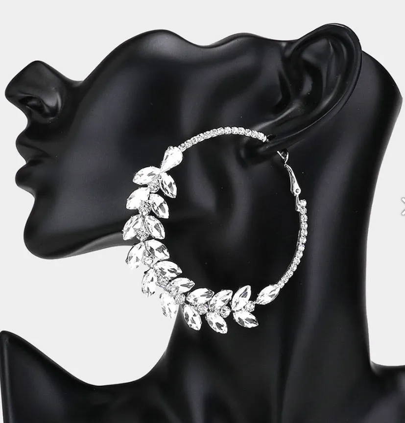 LEAF HOOP EARRINGS