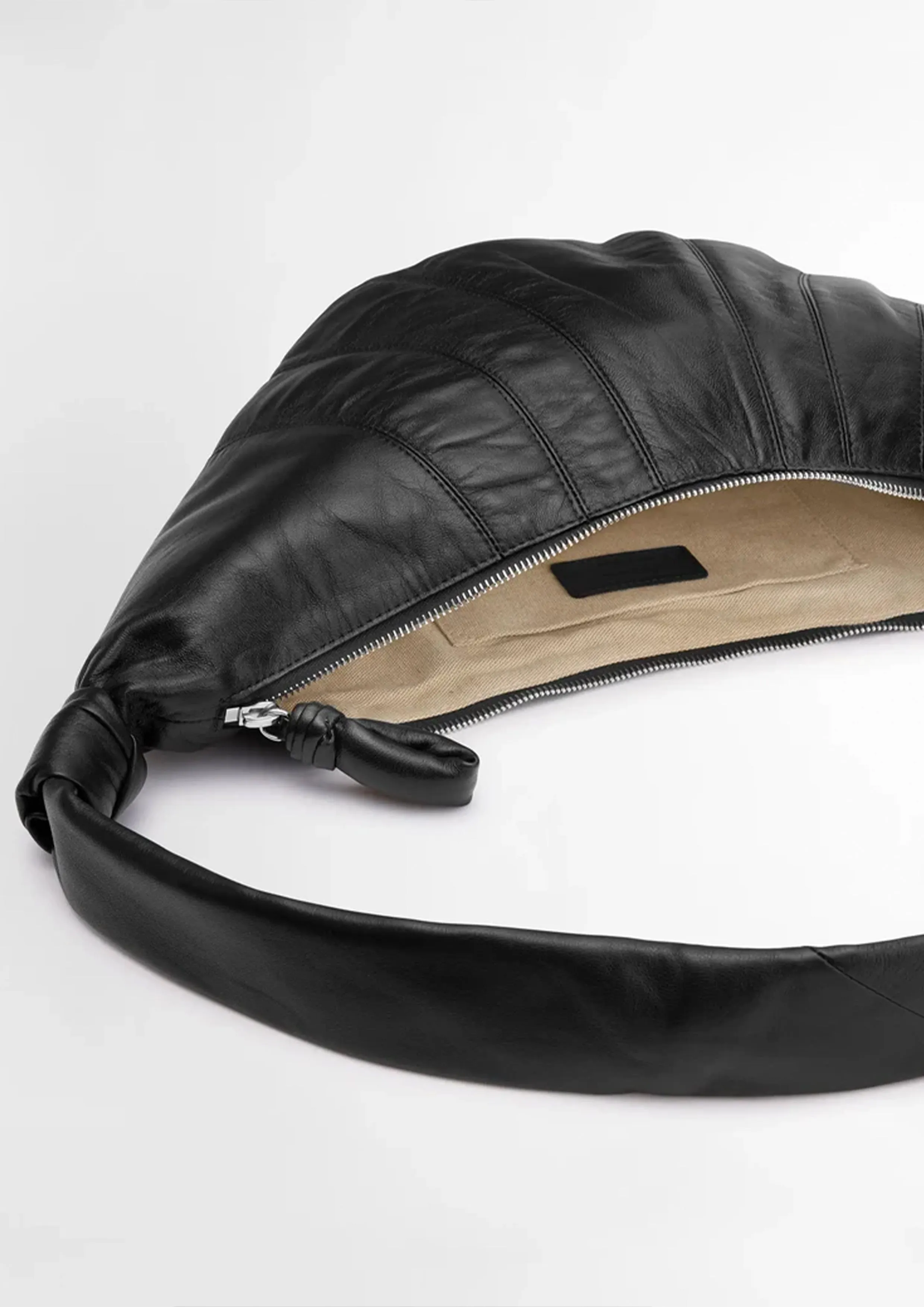 LEMAIRE - MEDIUM CROISSANT BAG SOFT NAPPA LEATHER BLACK