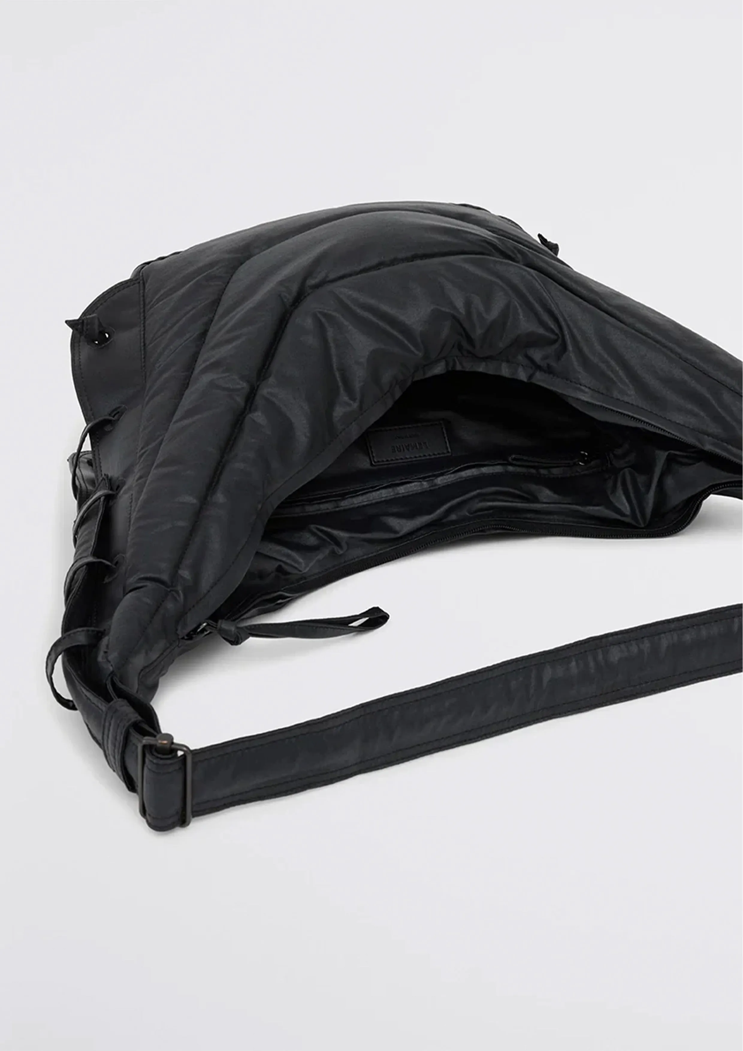 LEMAIRE - MEDIUM SOFT GAME BAG ASH BLACK