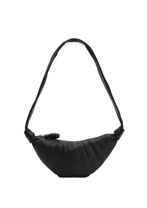 LEMAIRE - SMALL CROISSANT BAG SOFT GRAINED LEATHER BLACK