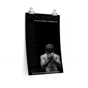 Leon Budrow - Shirtless 2019 Tour Poster 12" x 18"