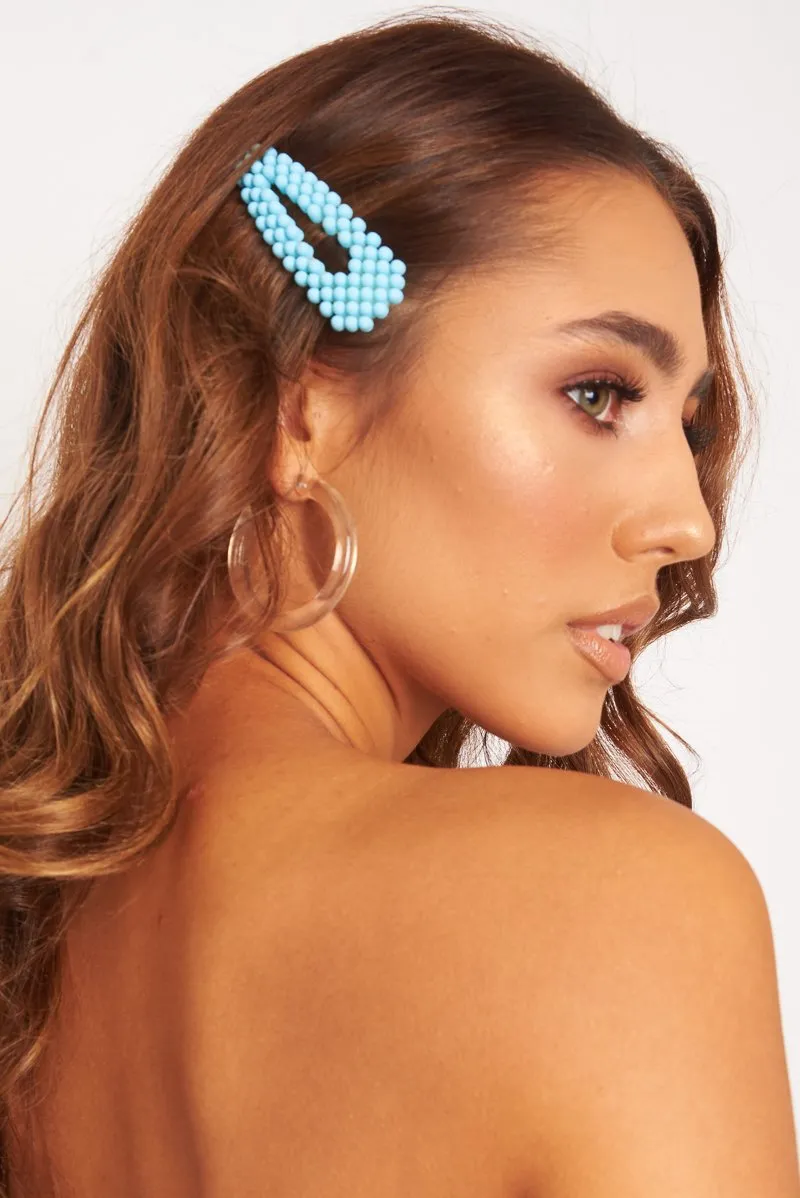 Light Blue Matte Hair Clip - Zyra