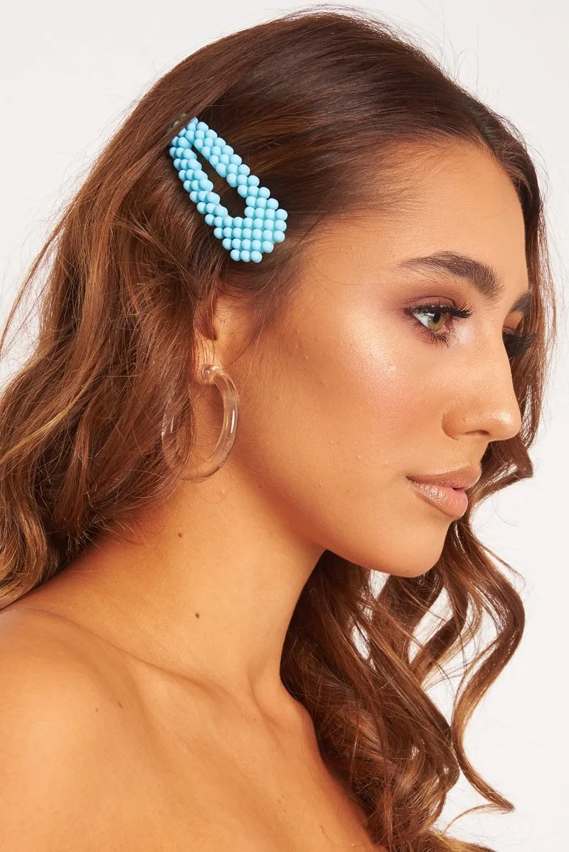 Light Blue Matte Hair Clip - Zyra