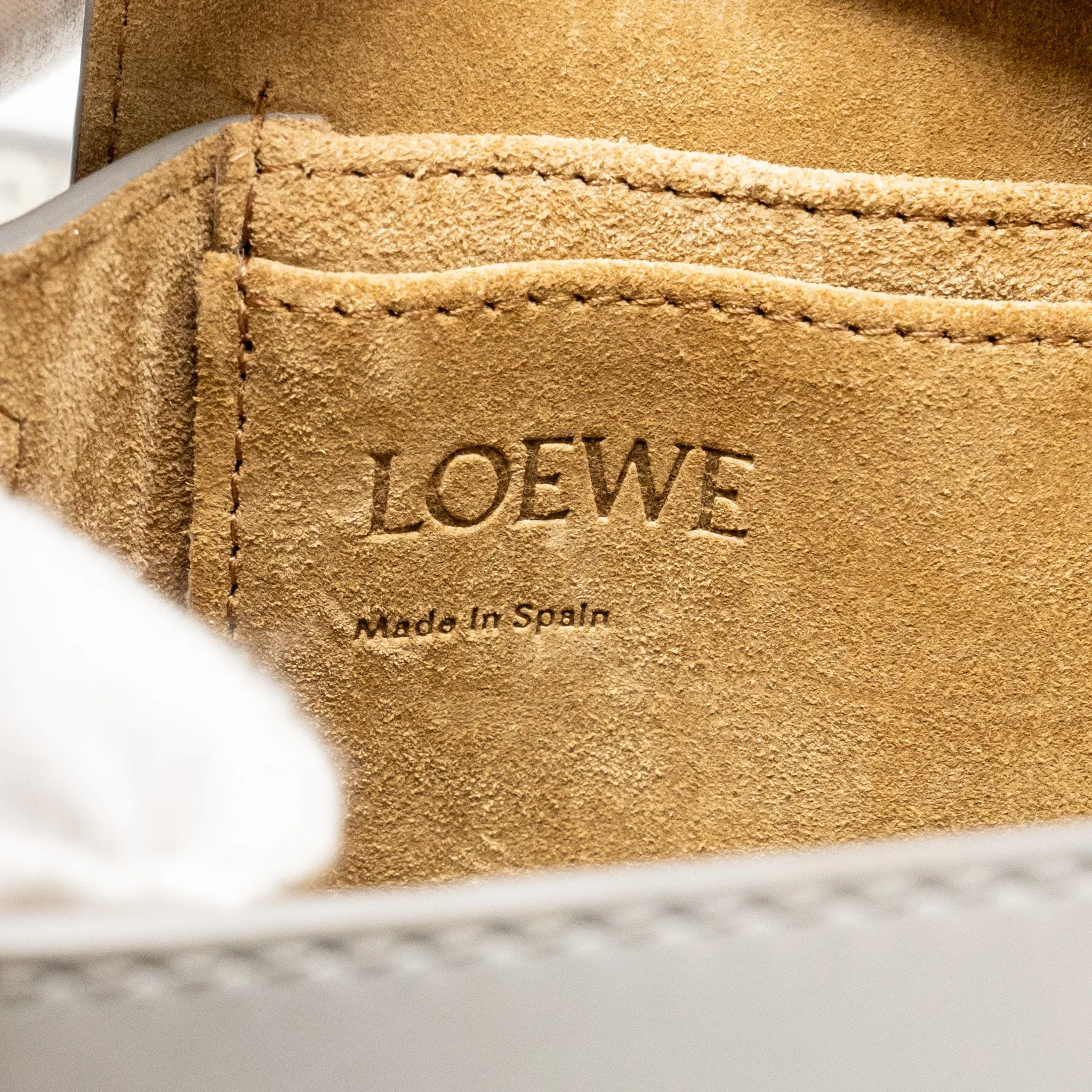 Loewe Mini Gate Dual Bag Soft Calfskin Jacquard Grey SHW