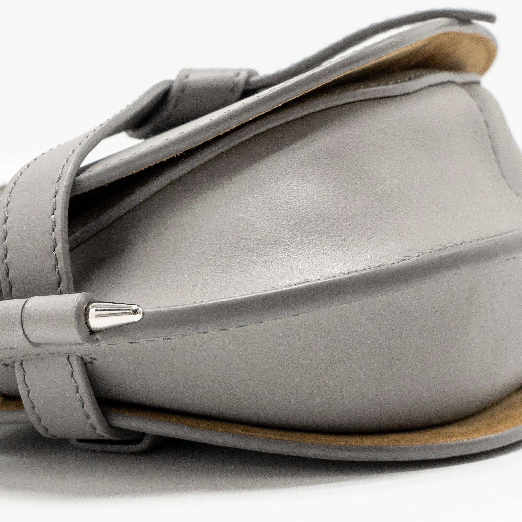 Loewe Mini Gate Dual Bag Soft Calfskin Jacquard Grey SHW