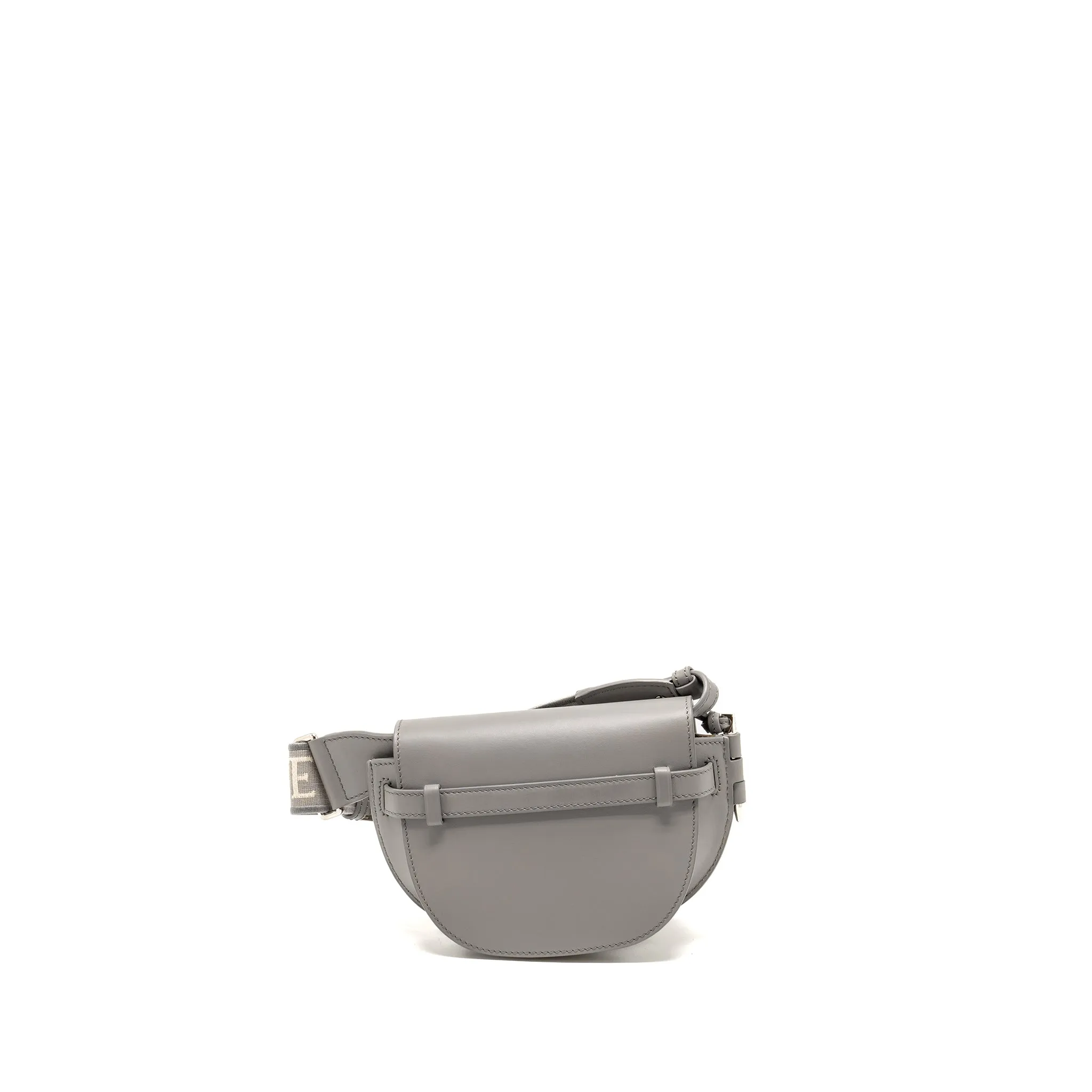 Loewe Mini Gate Dual Bag Soft Calfskin Jacquard Grey SHW