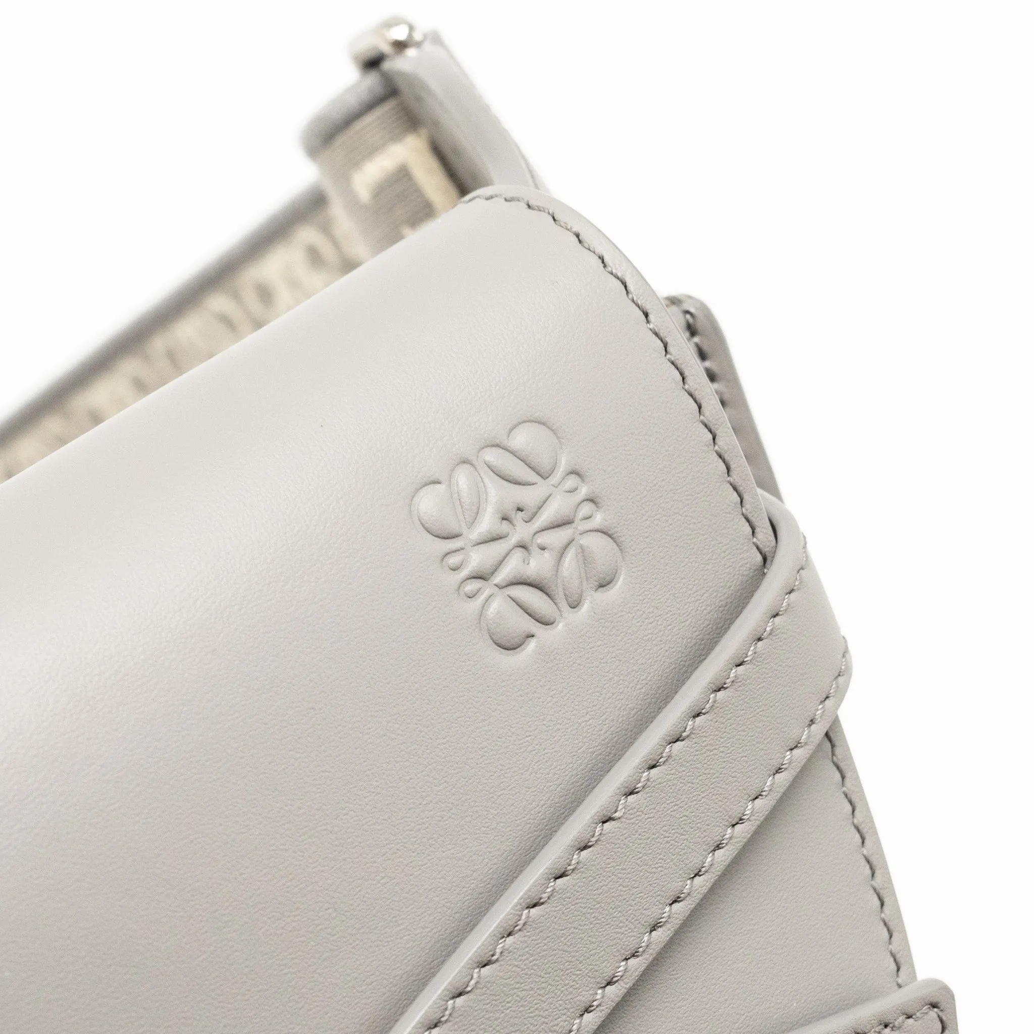 Loewe Mini Gate Dual Bag Soft Calfskin Jacquard Grey SHW