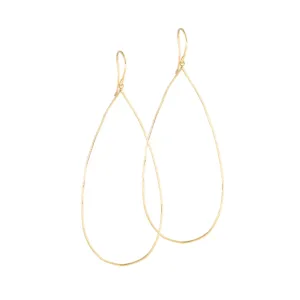 LOLO Delicate Raindrop Hoops - Gold