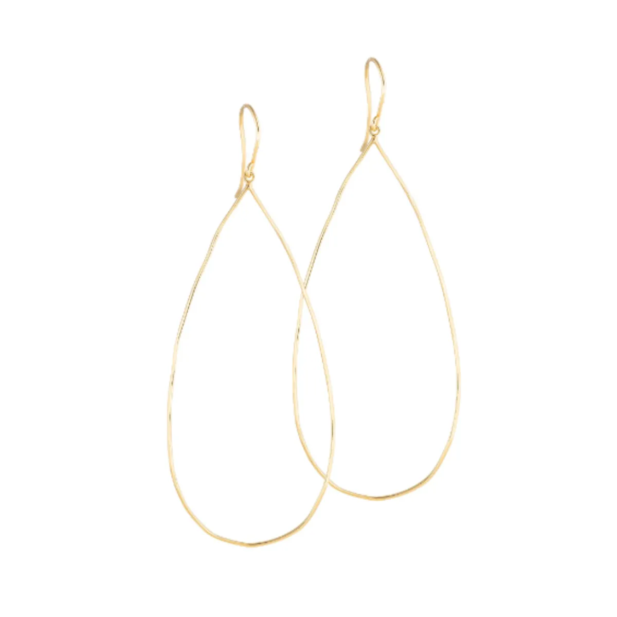 LOLO Delicate Raindrop Hoops - Gold