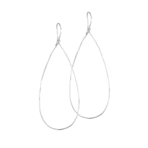 LOLO Delicate Raindrop Hoops - Silver