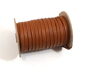 London Tan Brown Slashed Leather Cord Piping  5/16" (3 yds) 2095XDC