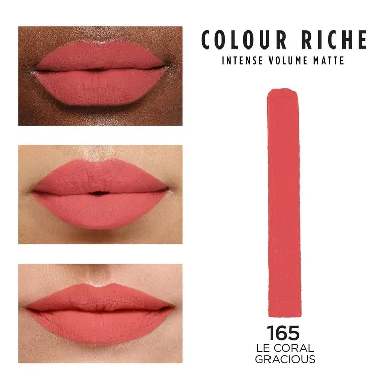 Loreal Paris Colour Riche Intense Volume Matte Lipstick, 165 Le Coral Gracious