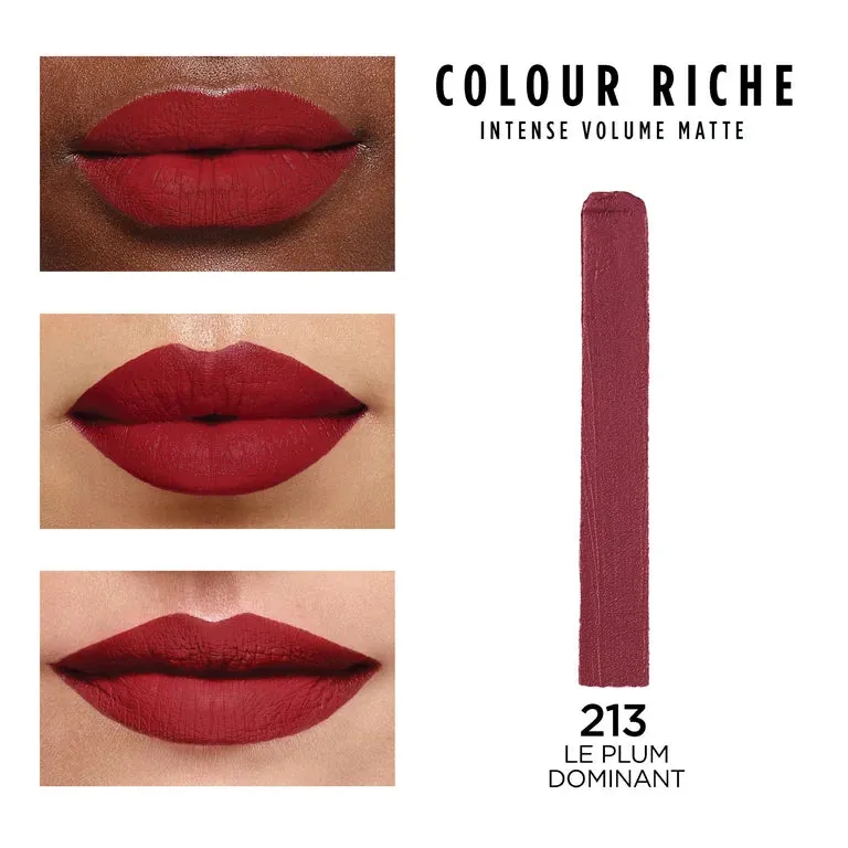 Loreal Paris Colour Riche Intense Volume Matte Lipstick, 213 Le Plum Dominant