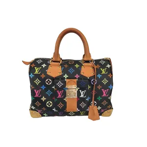 Louis Vuitton Black Murakami Multicolor Monogram Speedy