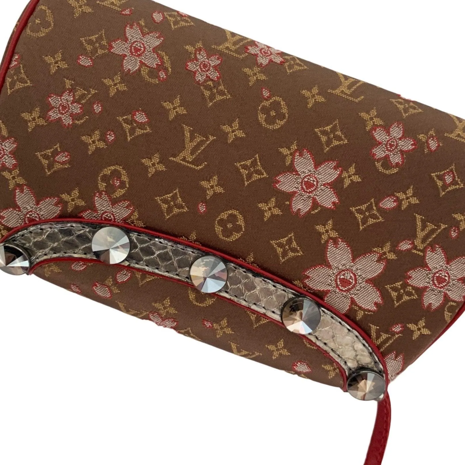 Louis Vuitton Brown Cherry Blossom Satin Mini Bag