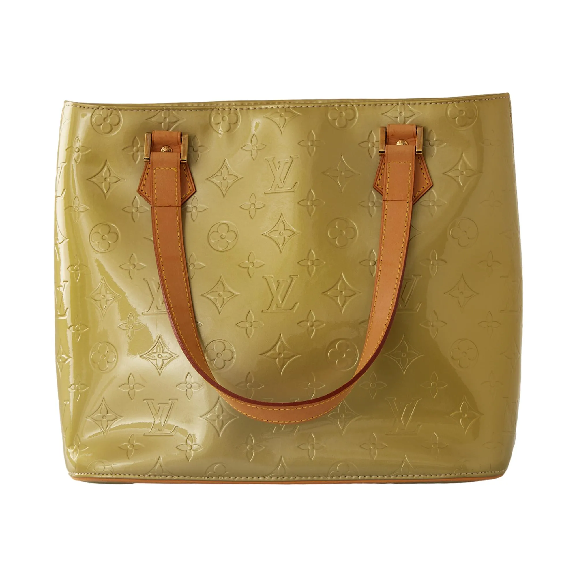 Louis Vuitton Green Monogram Vernis Shoulder Tote