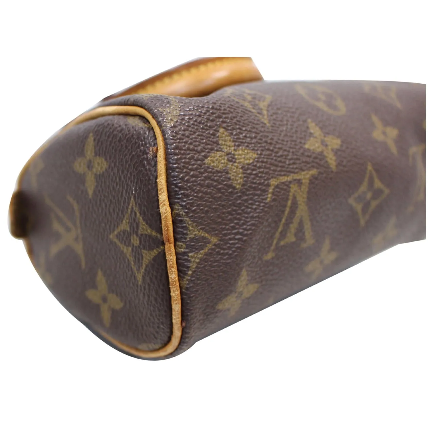 LOUIS VUITTON Mini Speedy Monogram Canvas Satchel Bag Brown