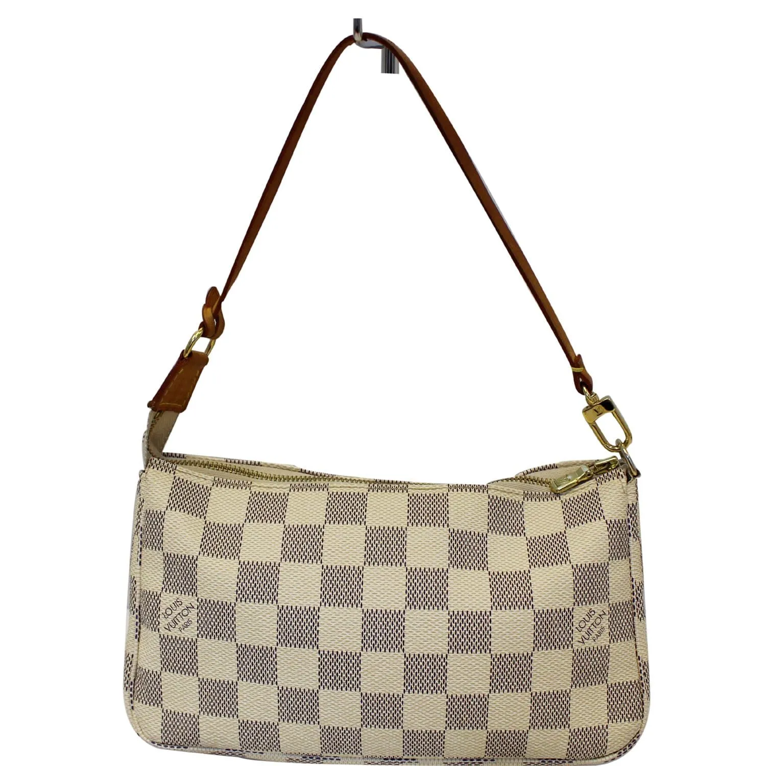 LOUIS VUITTON Pochette Accessoires Damier Azur Pouch White