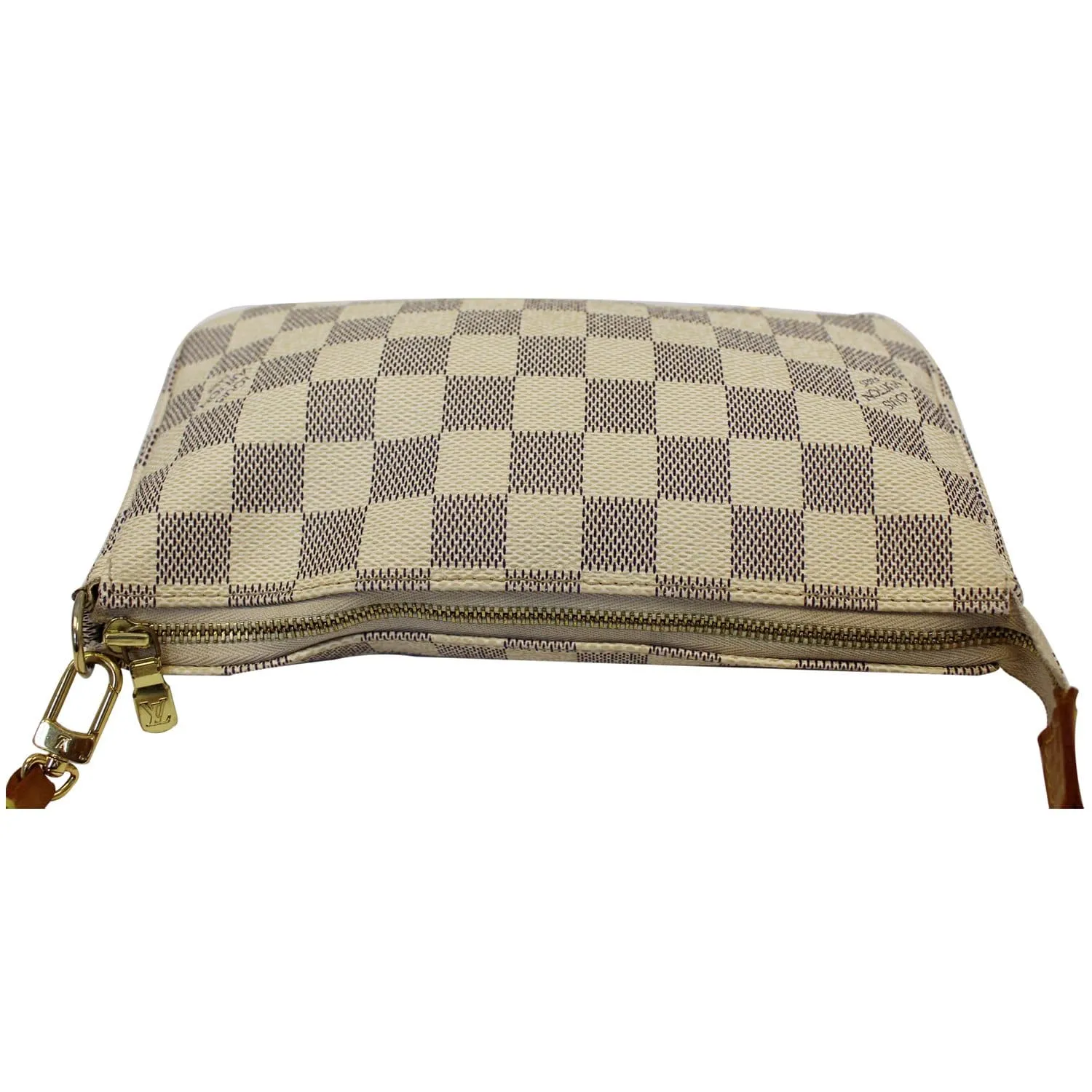 LOUIS VUITTON Pochette Accessoires Damier Azur Pouch White