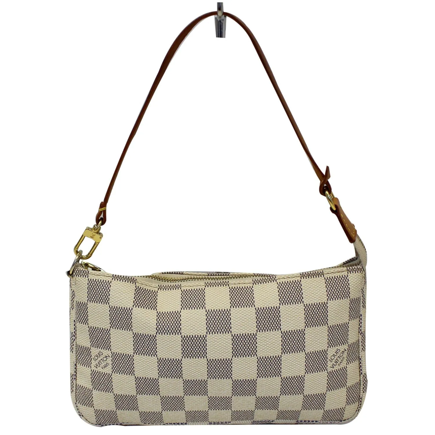 LOUIS VUITTON Pochette Accessoires Damier Azur Pouch White