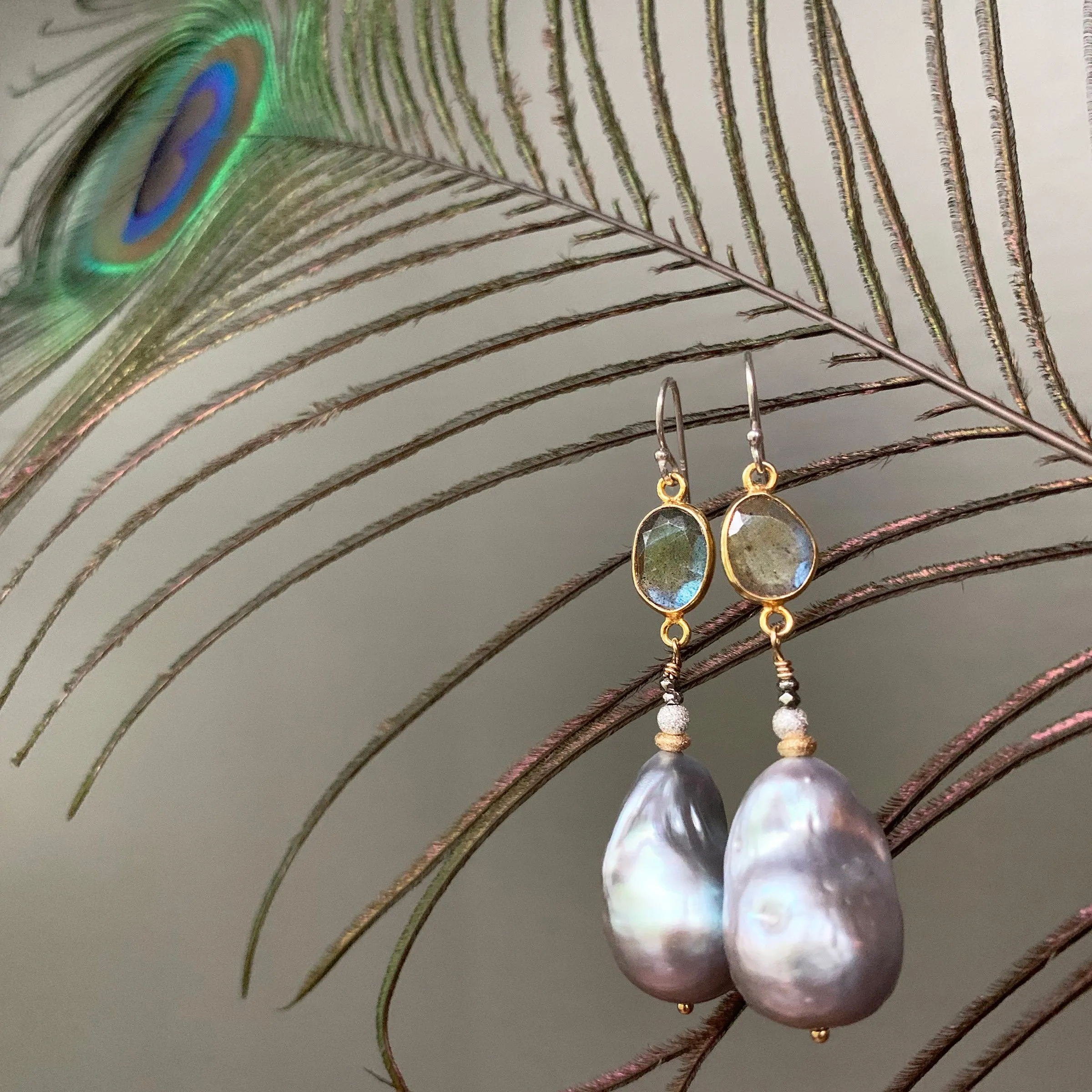 Luscious Mabé Pearl and Labradorite