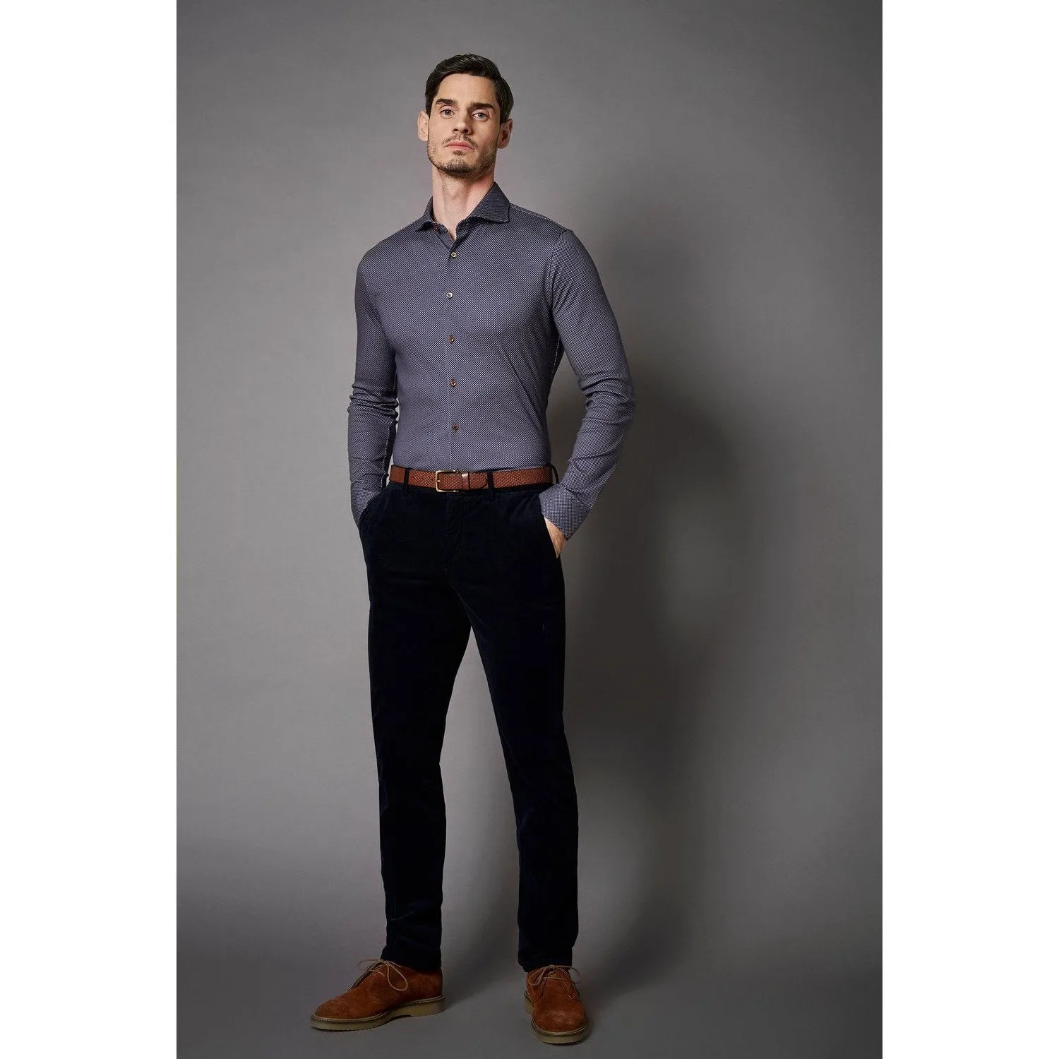 LUXURY NEAT PATTERN HAI COLLAR