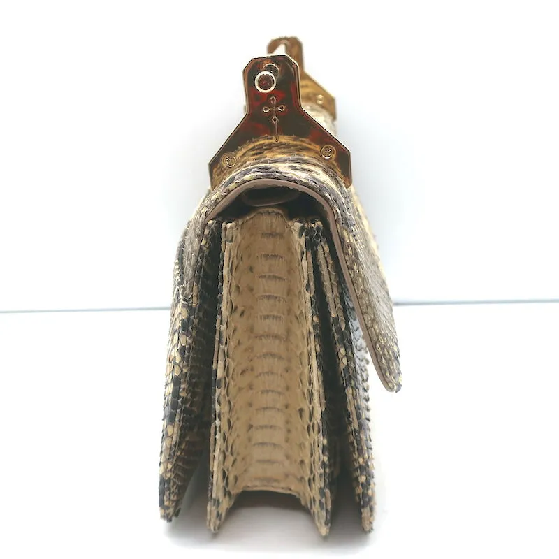 M2Malletier x Net a Porter La Fleur du Mal Shoulder Bag Ivory Snakeskin Clutch