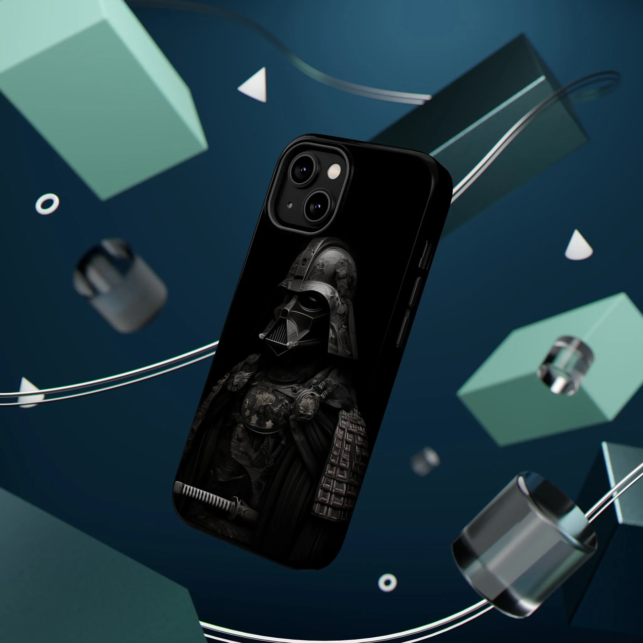 MagSafe Tough iPhone Case - Darth Vader Samurai Black White Photograph 1870