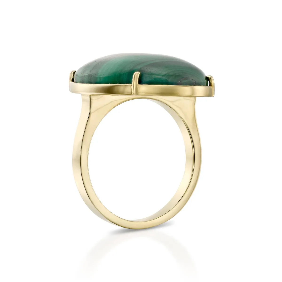 Malachite ring statement boho Ring