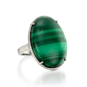 Malachite ring statement boho Ring