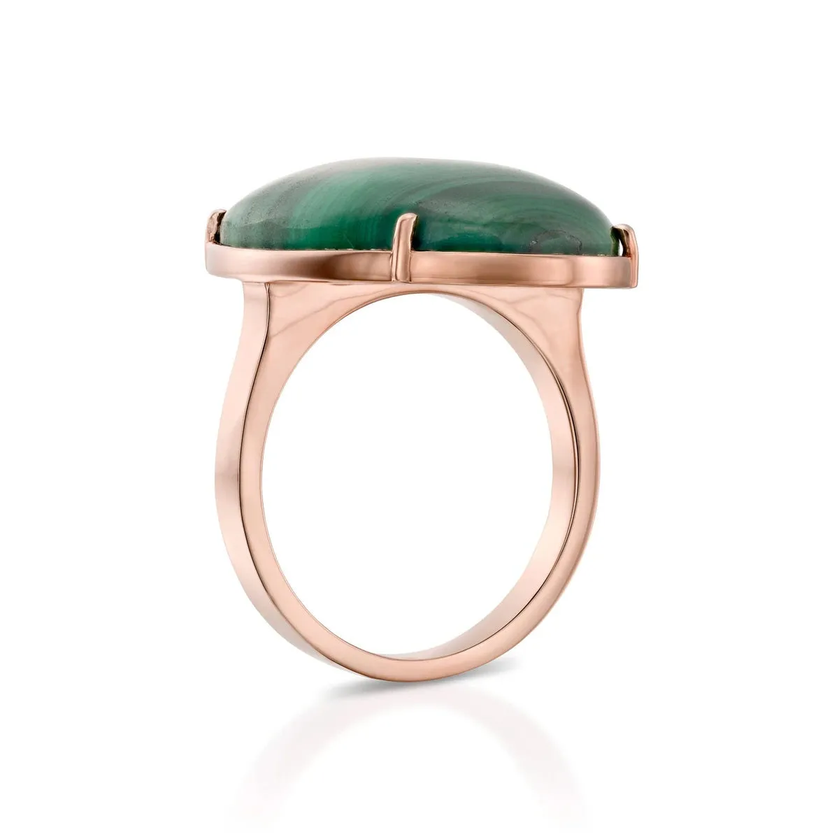 Malachite ring statement boho Ring