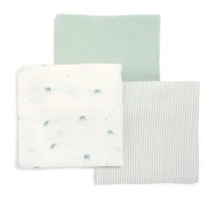 Mamas & Papas Large Turtle Muslin Cloths - 3 Pack